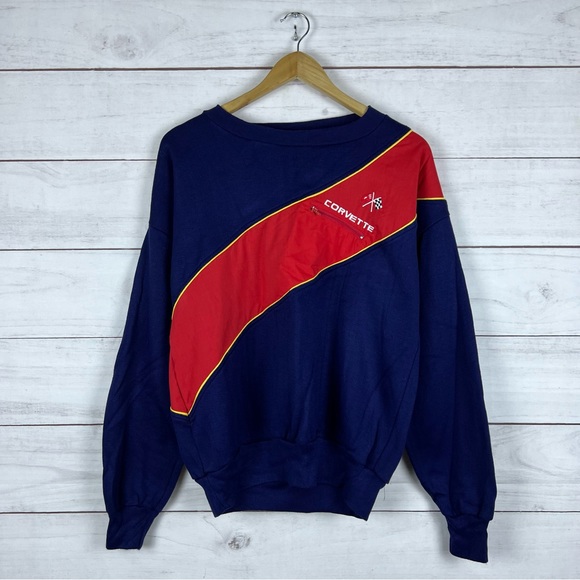 Vintage Tops - Vintage 1980s Corvette Sweatshirt Medium